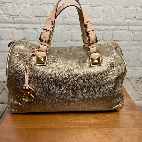 Michael Kors Handbags - Michael Kors Gold Satchel